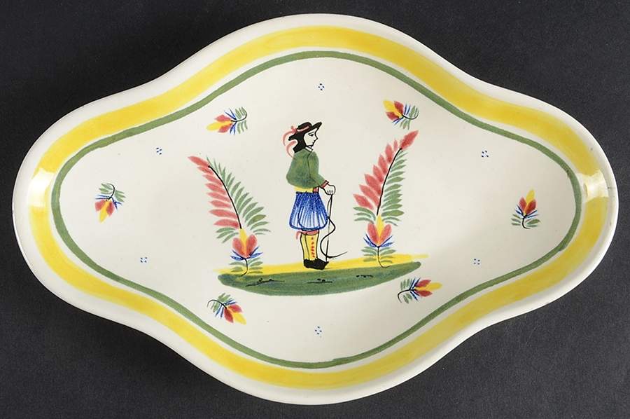 QUI83 Yellow Relish/Gravy Underplate by Quimper-1