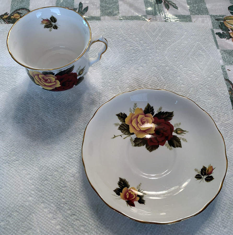 8296 Footed Cup & Saucer Set by Queen Anne (England)-1
