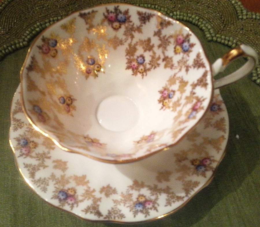 5873 Footed Cup & Saucer Set by Queen Anne (England)-1