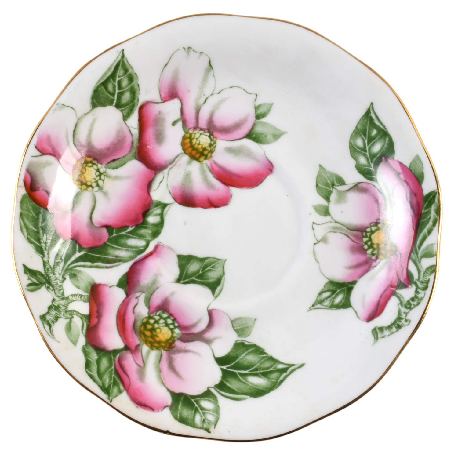 Magnolia (Gold Trim) Saucer by Queen Anne (England)-1