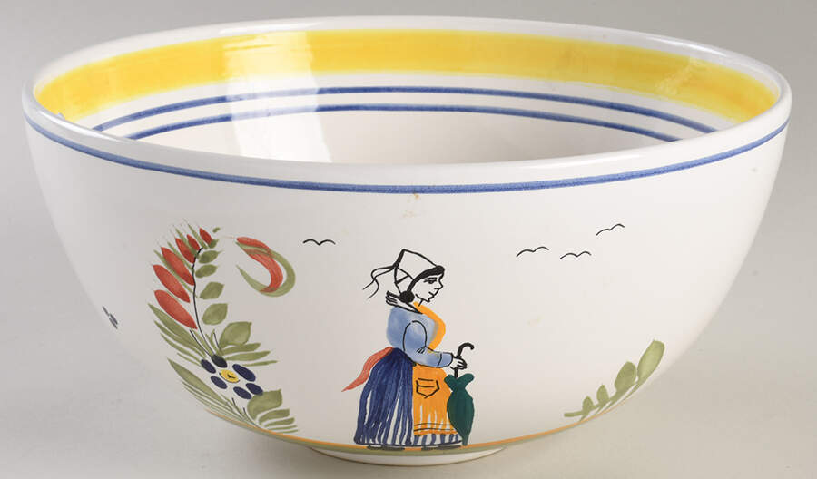 QUI99 9" Salad Serving Bowl by Quimper-1