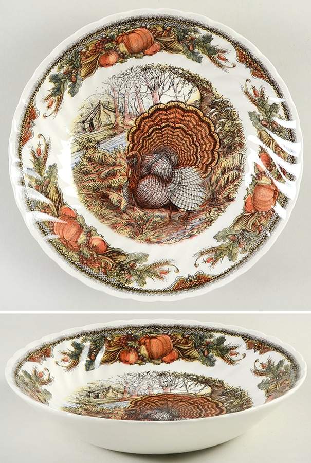 Harvest Bounty Coupe Soup Bowl by Queen's-1
