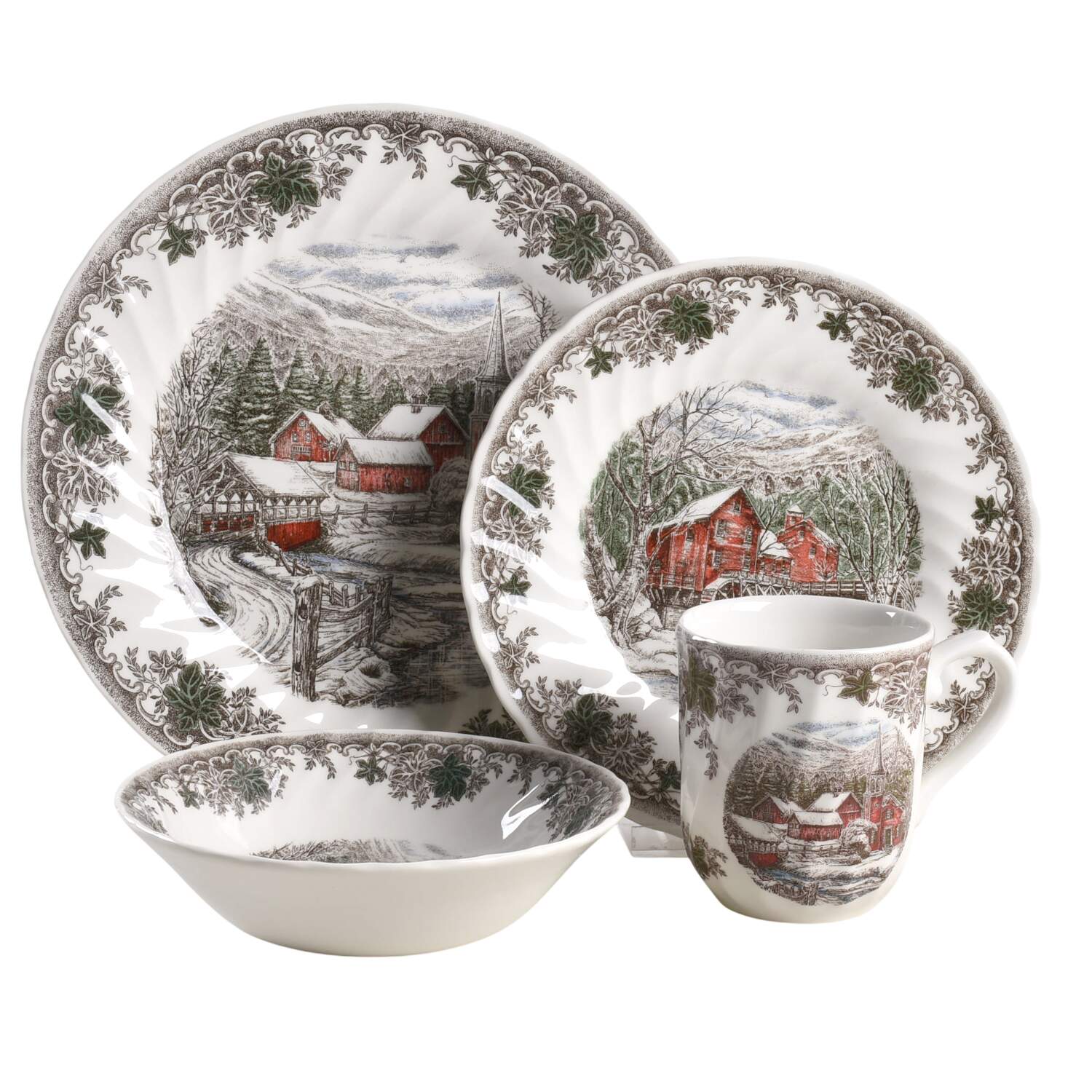 Country Village 4 Piece Place Setting by Queen's-1