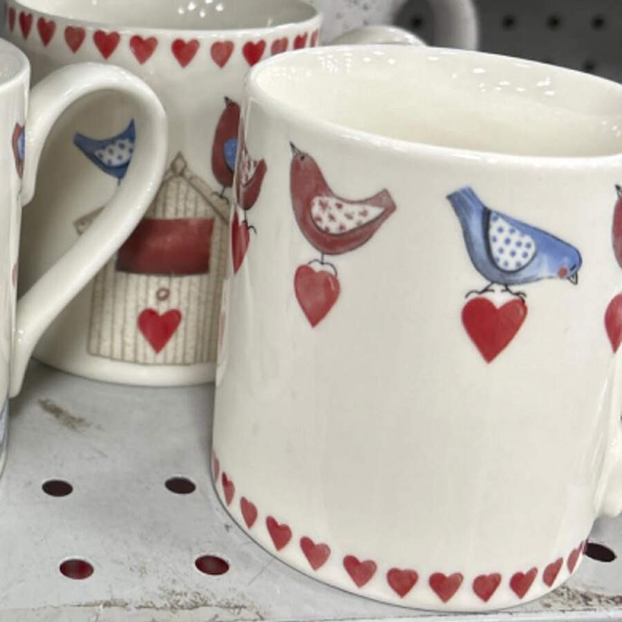 Alex Clark Lovebirds Mug by Queen's-1