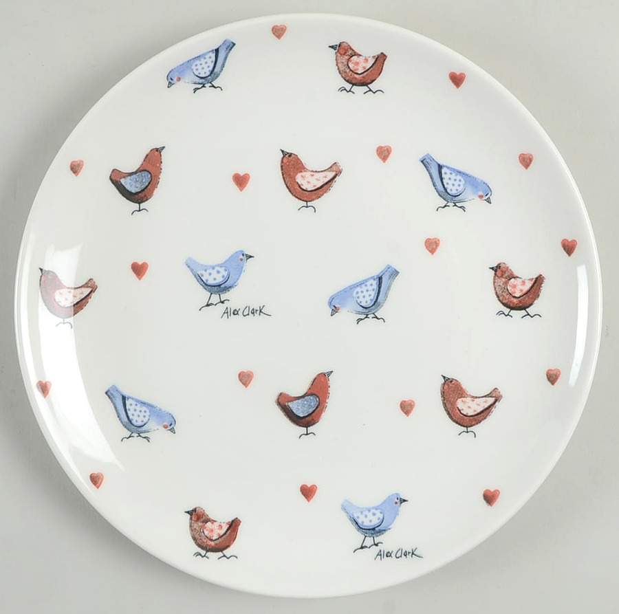 Alex Clark Lovebirds Salad Plate by Queen's-1