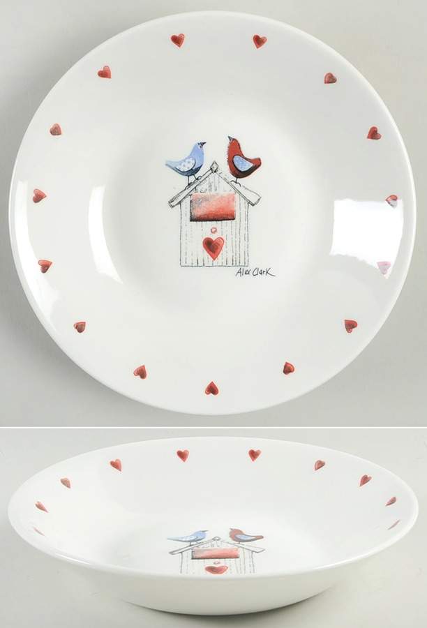 Alex Clark Lovebirds Soup/Cereal Bowl by Queen's-1