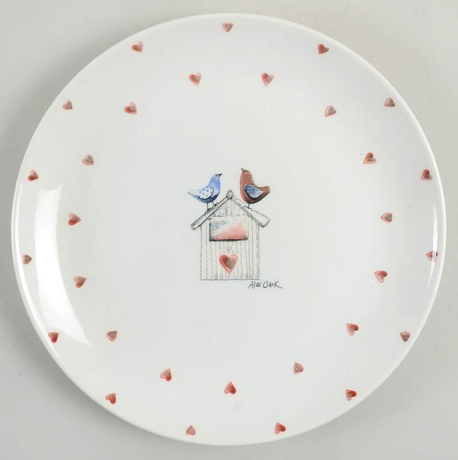 Alex Clark Lovebirds Dinner Plate by Queen's-1