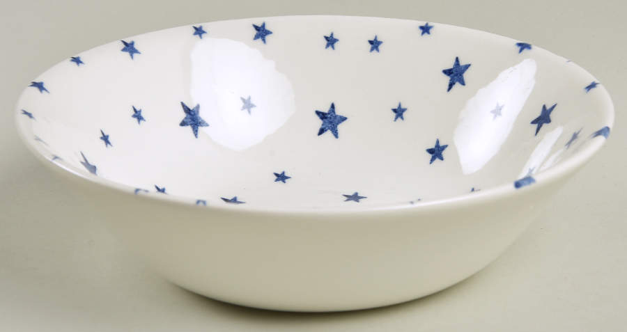 Stars Blue Soup/Cereal Bowl by Queen's-1