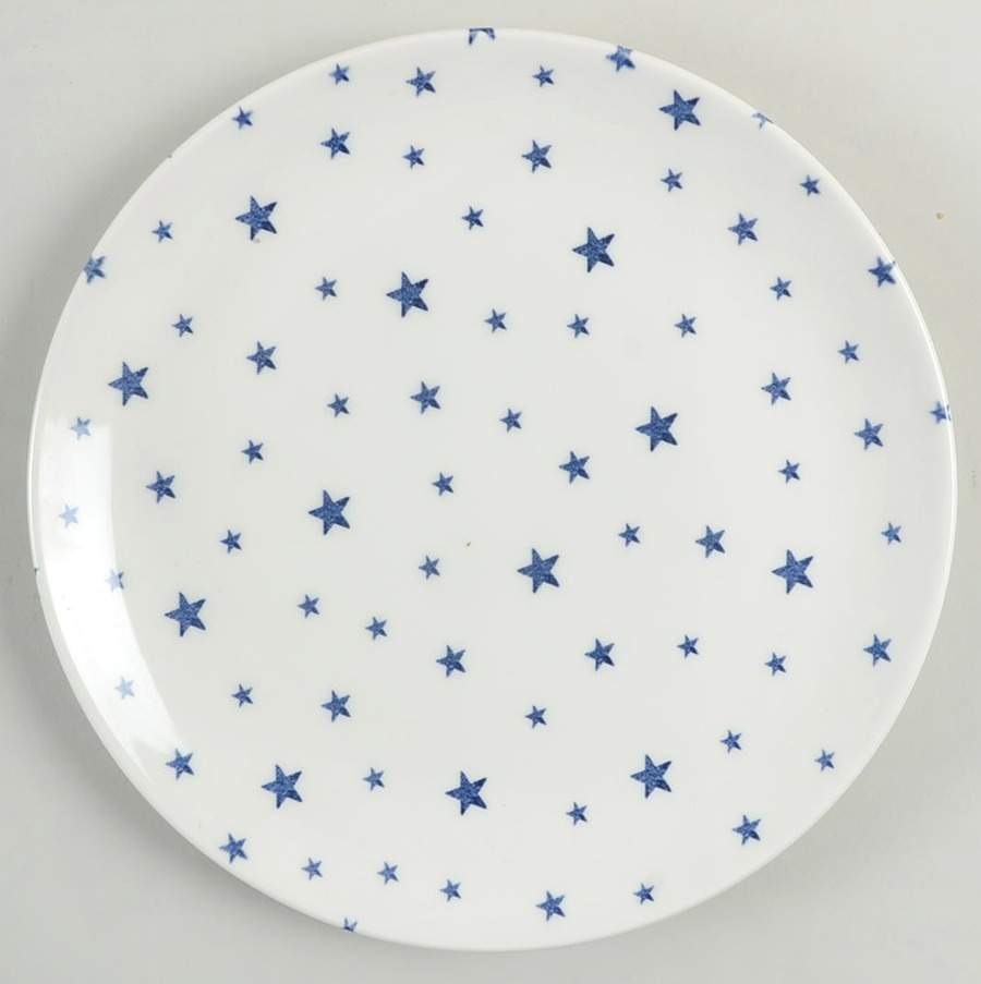 Stars Blue Salad Plate by Queen's-1