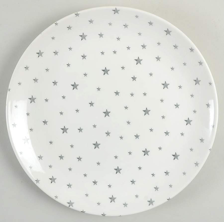 Stars Gray Dinner Plate by Queen's-1