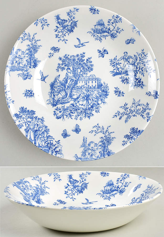 Toile de Jardin Light Blue Soup/Cereal Bowl by Queen's-1