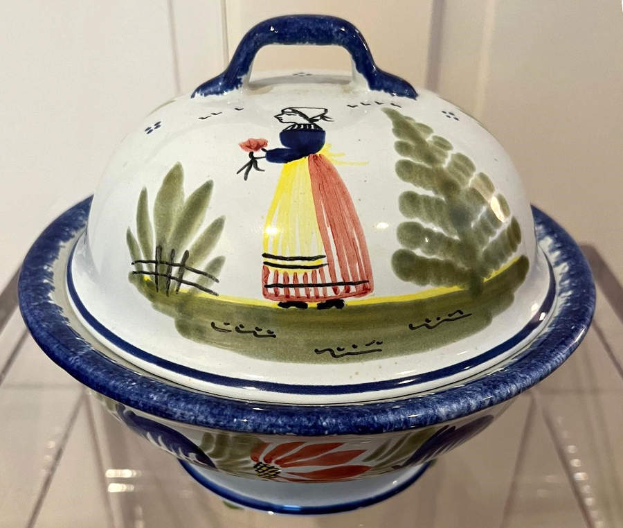 Les Plats du Chef Small Round Covered Vegetable by Quimper-1