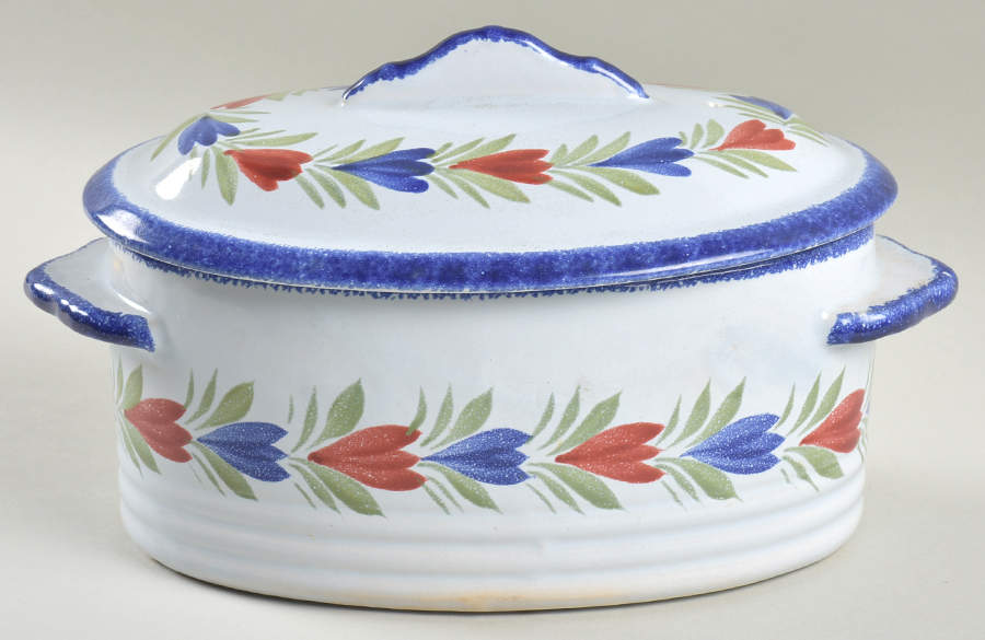 Les Plats du Chef 1.5 Quart Oval Covered Casserole by Quimper-1