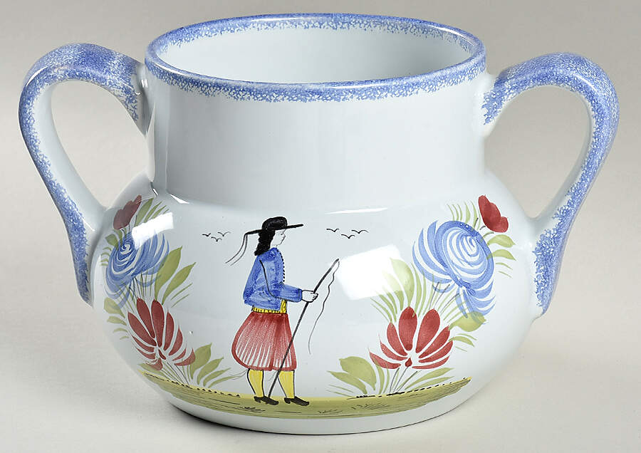 Les Plats du Chef Cookie Jar No Lid by Quimper-1