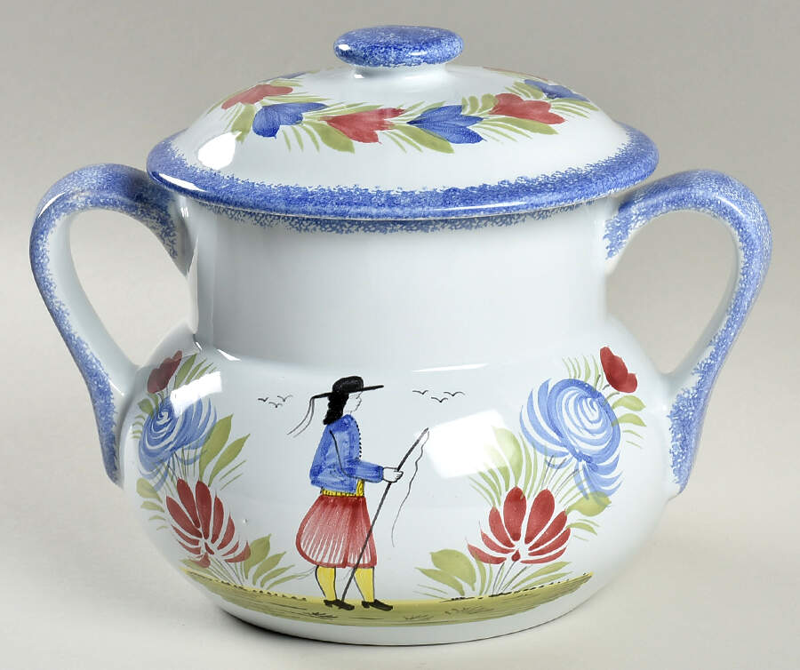 Les Plats du Chef Cookie Jar & Lid by Quimper-1