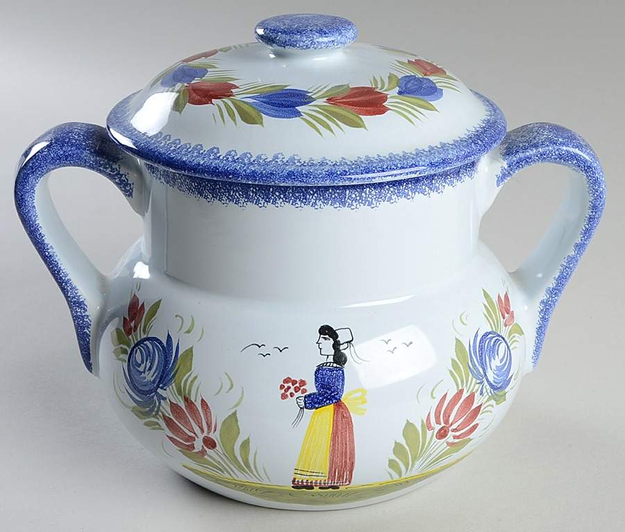 Les Plats du Chef Cookie Jar & Lid by Quimper-1
