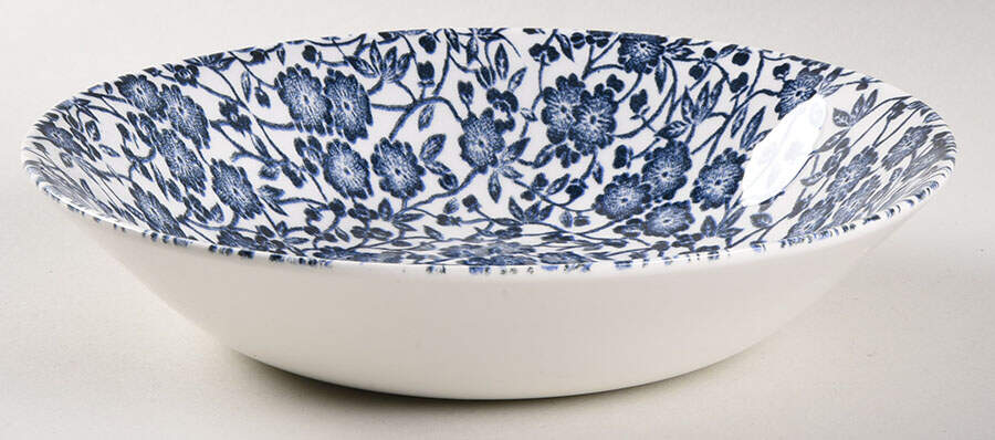Victorian Calico White 9" Round Vegetable Bowl by Queen's-1
