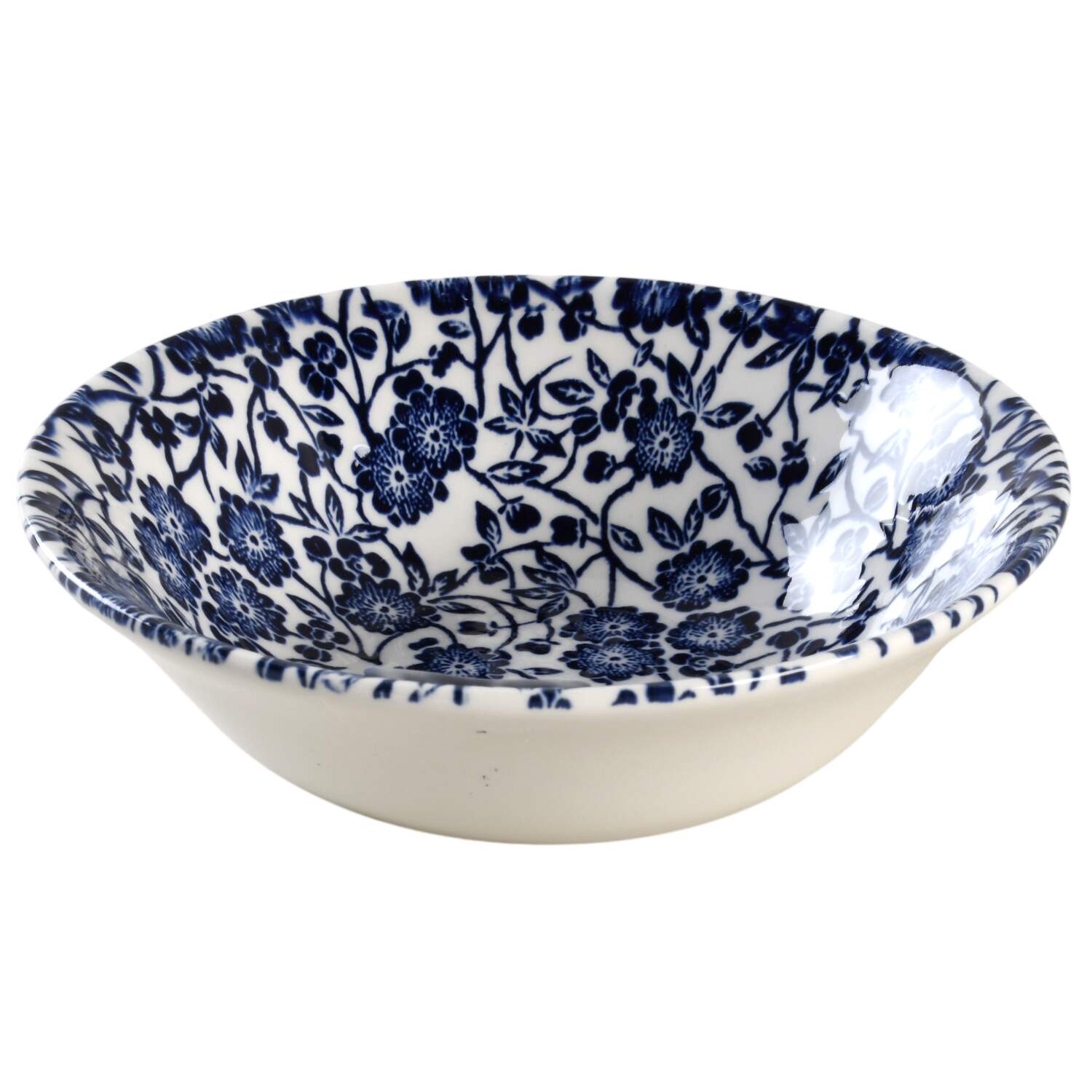 Victorian Calico White Coupe Cereal Bowl by Queen's-1