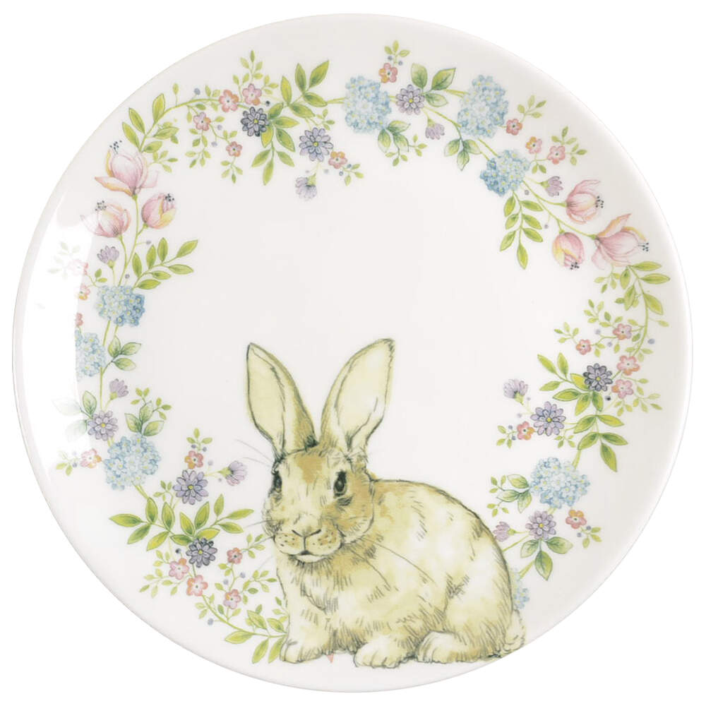 Rabbits Wreath Dinner Plate by Queen's-1