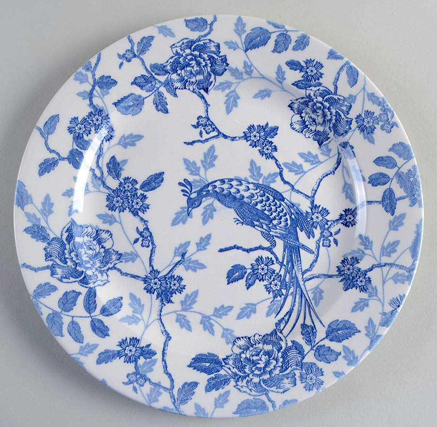 Kujaku Blue 12" Chop Plate (Round Platter) by Queen's-1