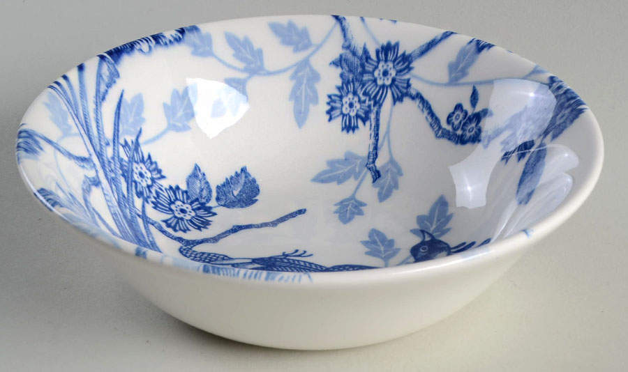 Kujaku Blue Coupe Cereal Bowl by Queen's-1