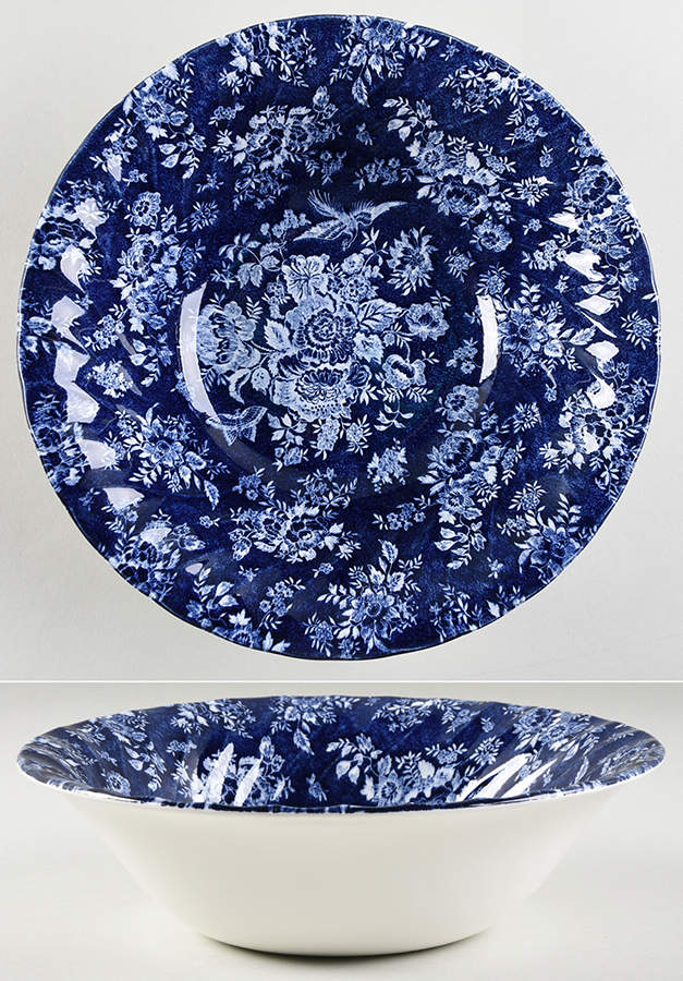 Oriental Garden 9" Round Vegetable Bowl by Queen's-1