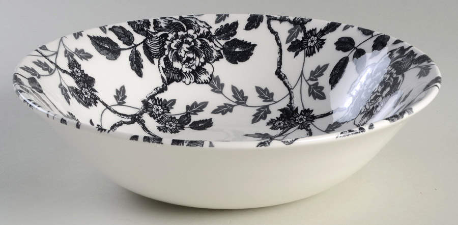 Black Orchid 9" Salad Serving Bowl by Queen's-1