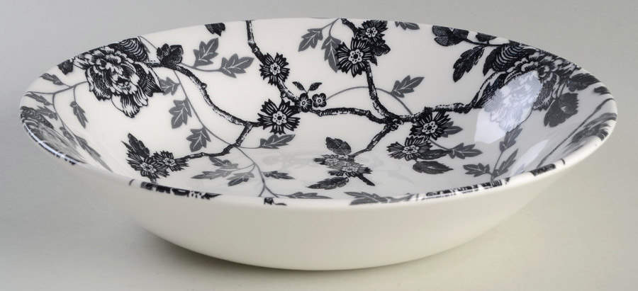 Black Orchid 9" Individual Pasta Bowl by Queen's-1