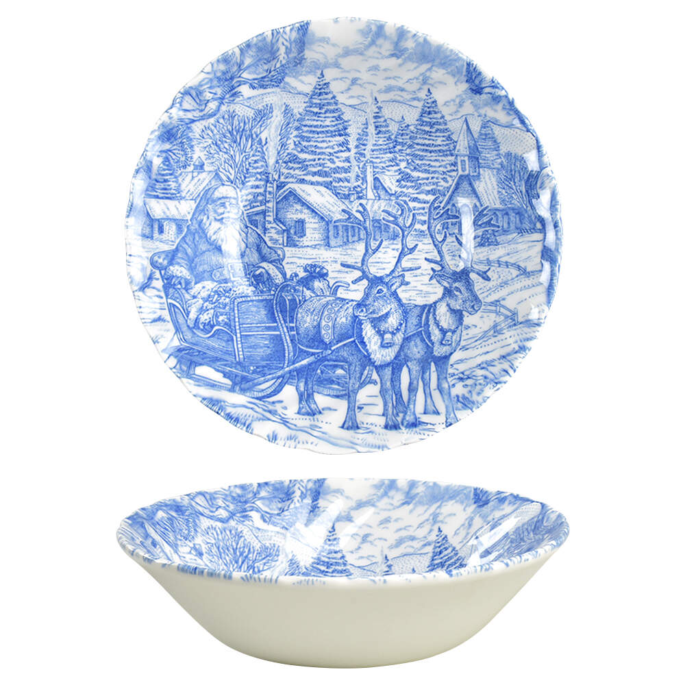 Santa Blue Coupe Cereal Bowl by Queen's-1