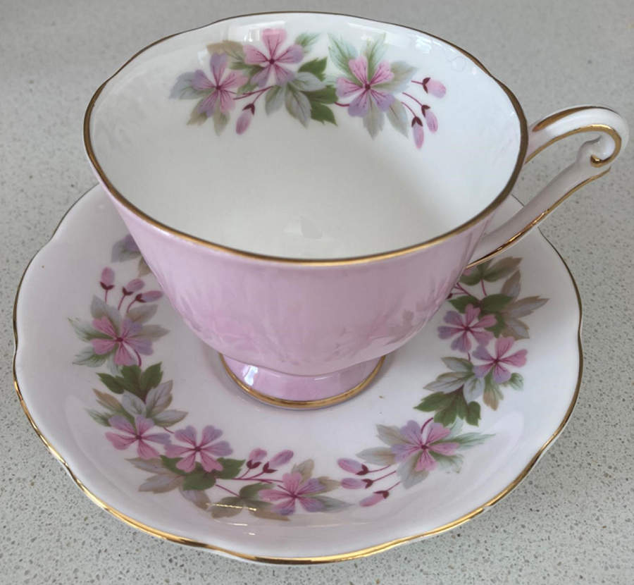 Genevieve Footed Cup & Saucer Set by Queen Anne (England)-1