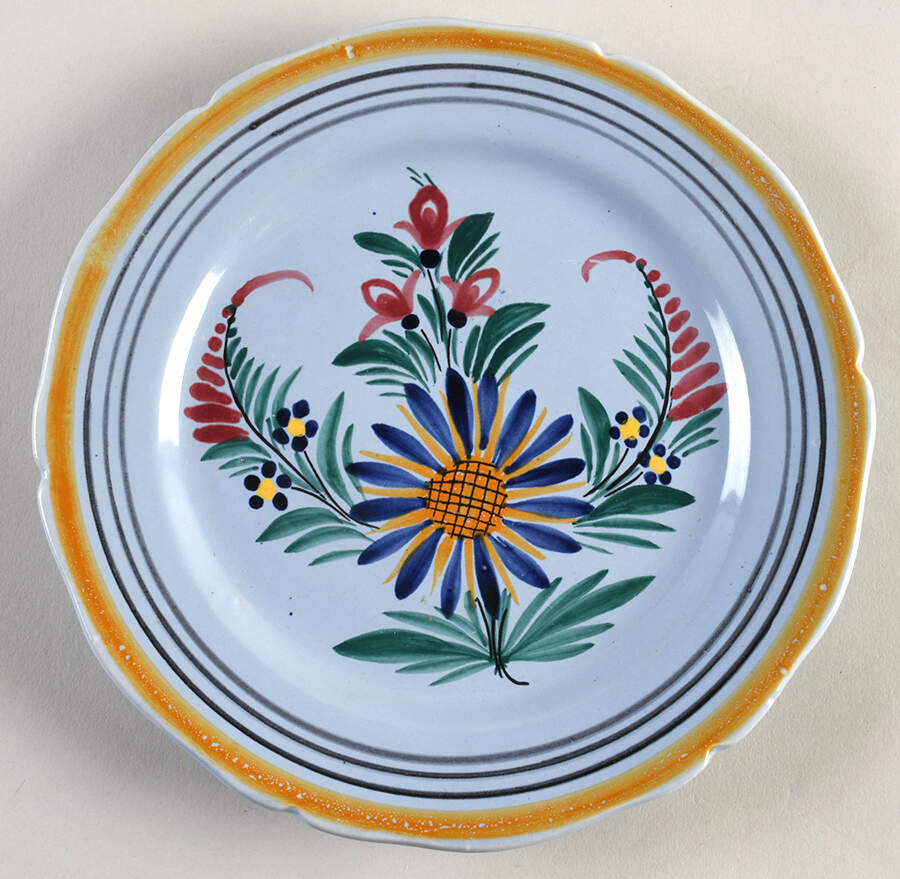 HB Backstamp Giftware Salad Plate by Quimper-1