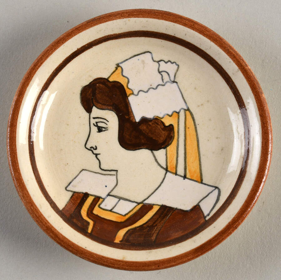 HB Backstamp Giftware Butter Pat by Quimper-1