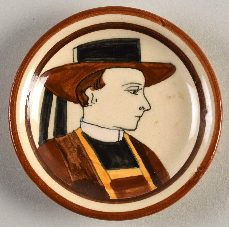 HB Backstamp Giftware Butter Pat by Quimper-1