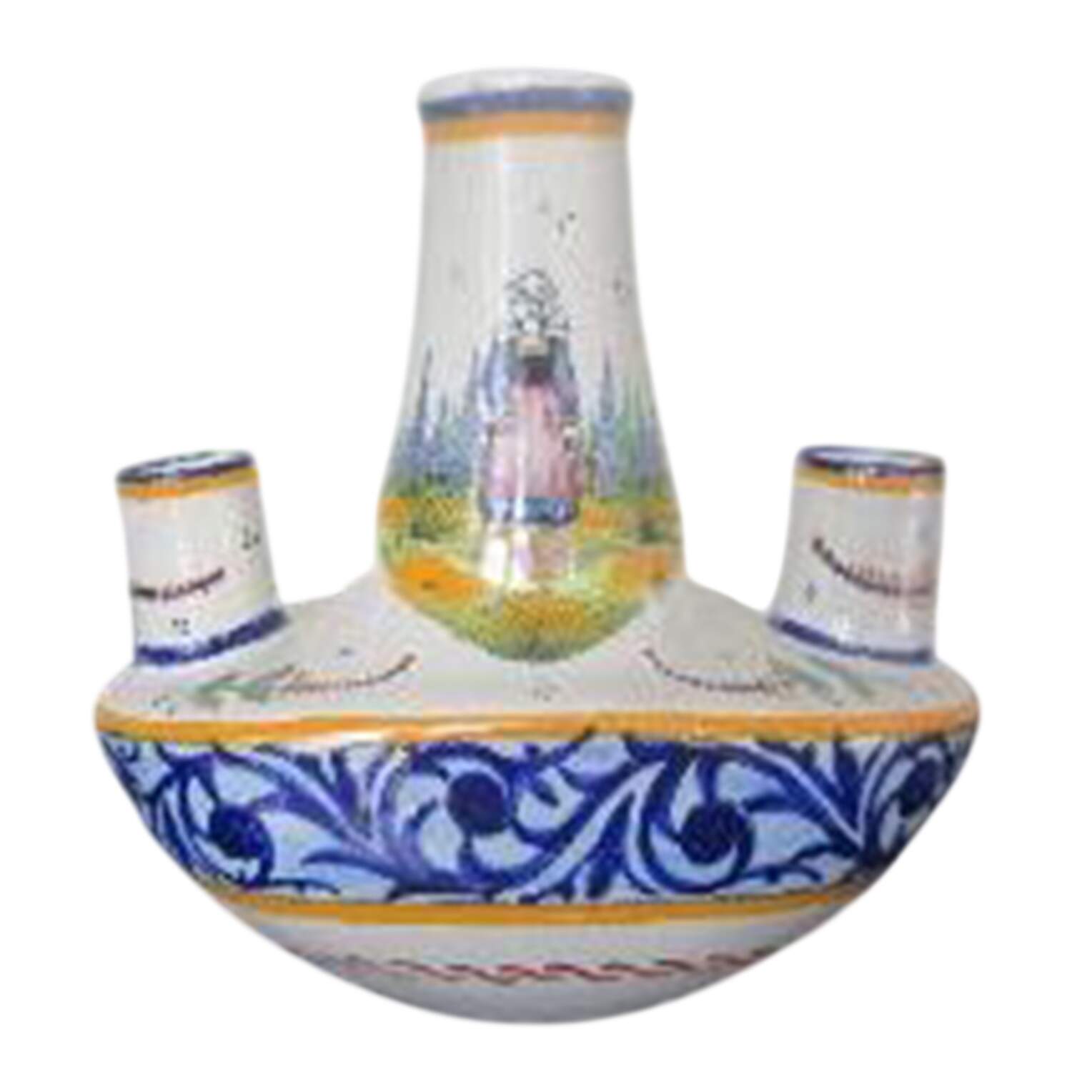 HB Backstamp Giftware 7" Vase by Quimper-1