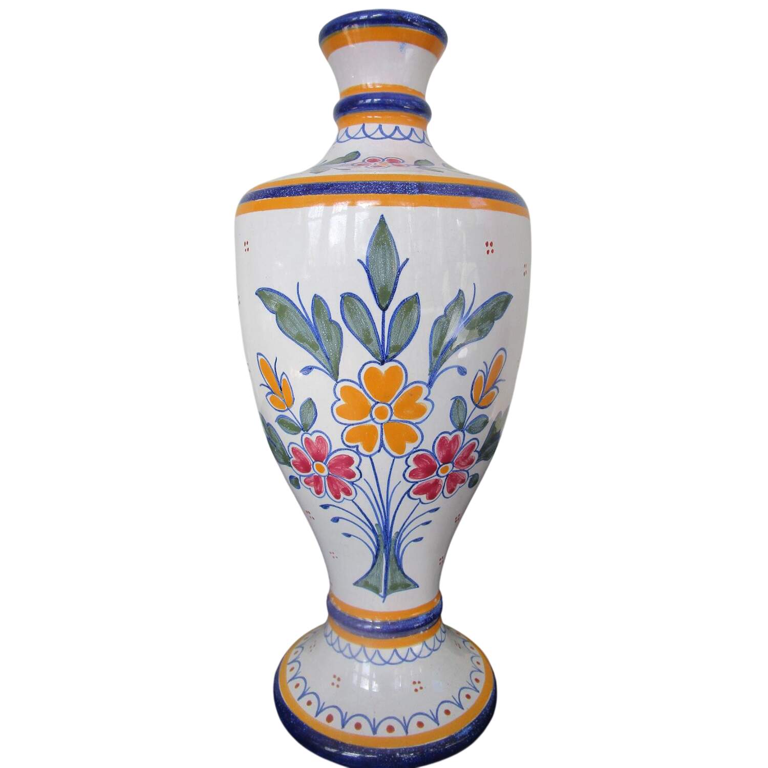 HB Backstamp Giftware 11" Vase by Quimper-1