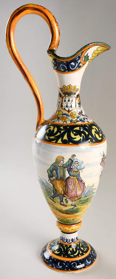 HR or Henriot Backstamp Giftware 14" Ewer by Quimper-1