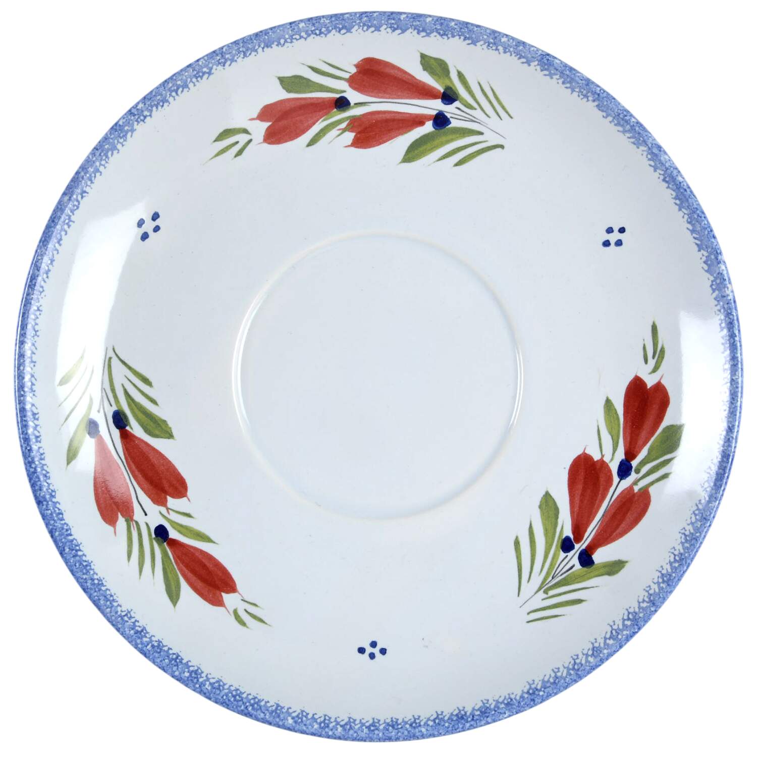 HR or Henriot Backstamp Giftware Saucer for Breakfast Cup by Quimper-1