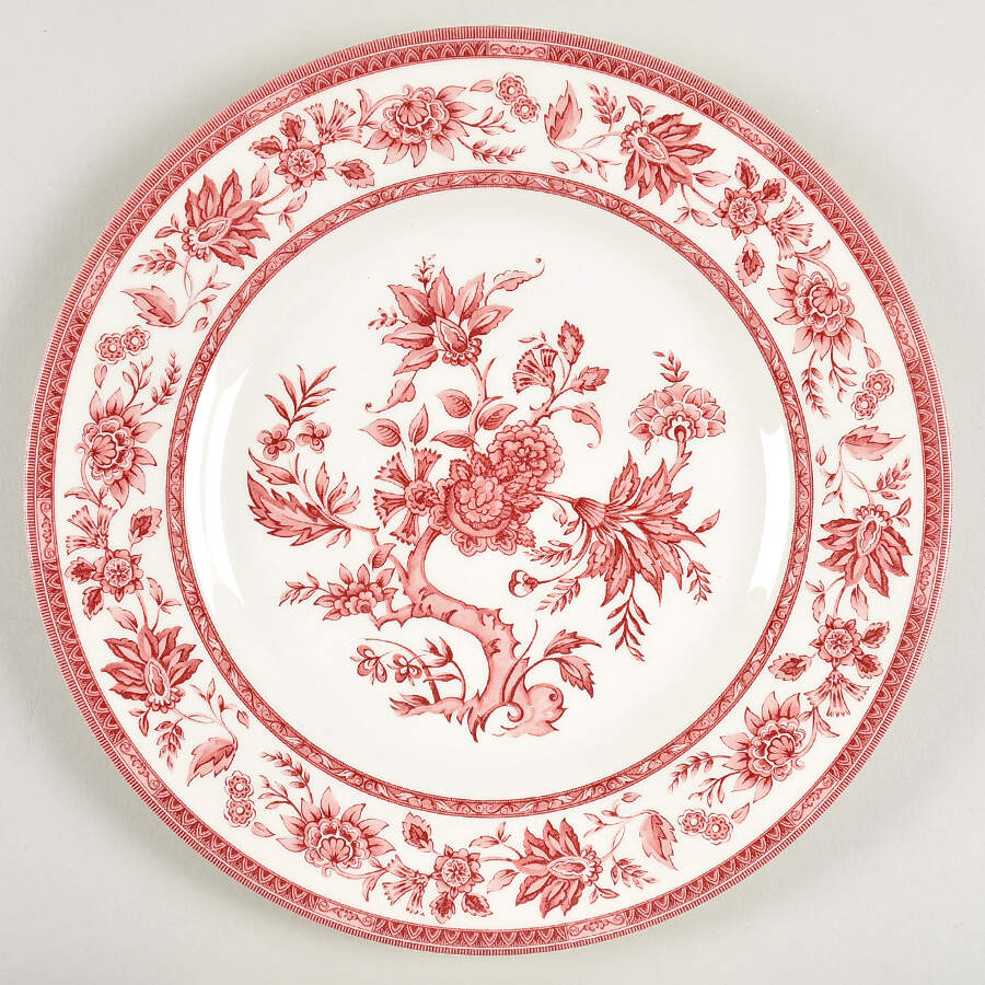 Indian Tree Red Dinner Plate by Queen's-1