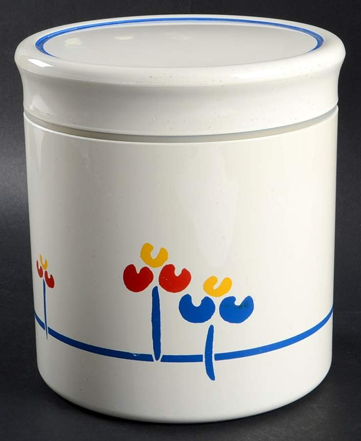 Tulips Extra Large Plastic Canister & Lid by Riva Designs-1