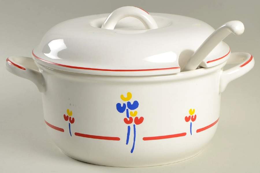 Tulips Tureen & Lid w/Ladle by Riva Designs-1