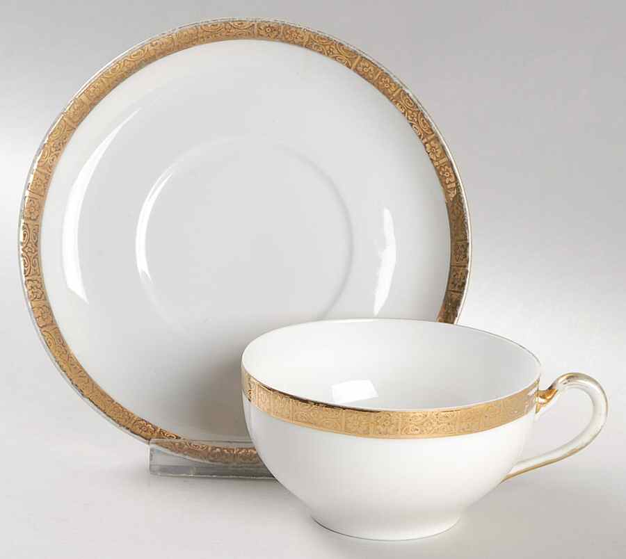RR2 Flat Cup & Saucer Set by Royal R (Bavaria)-1