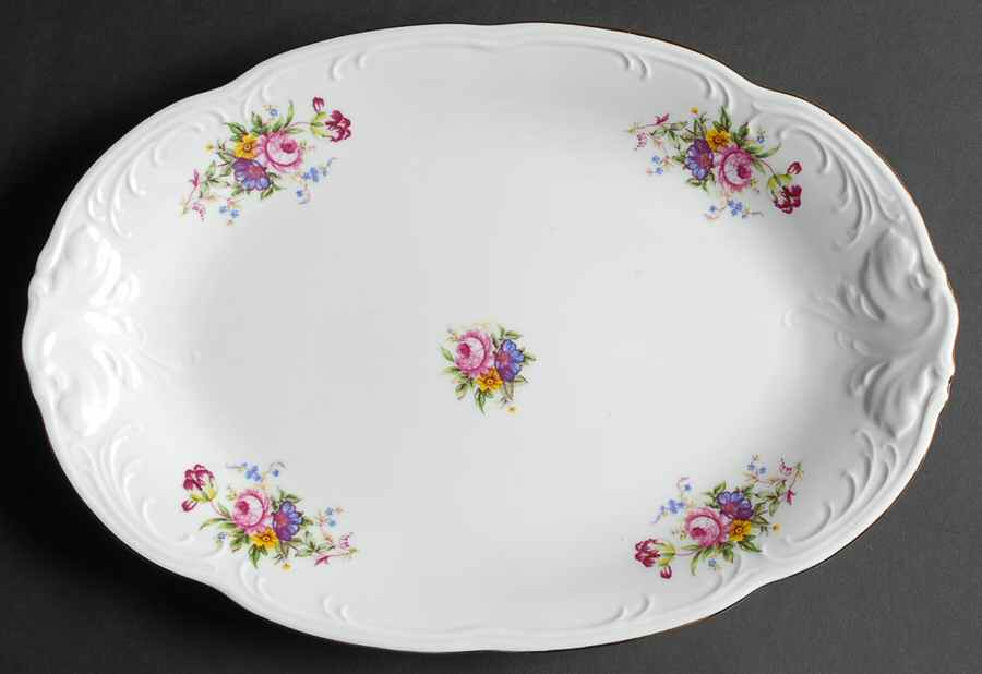 RKT6 13" Oval Serving Platter by Royal Kent (Poland)-1