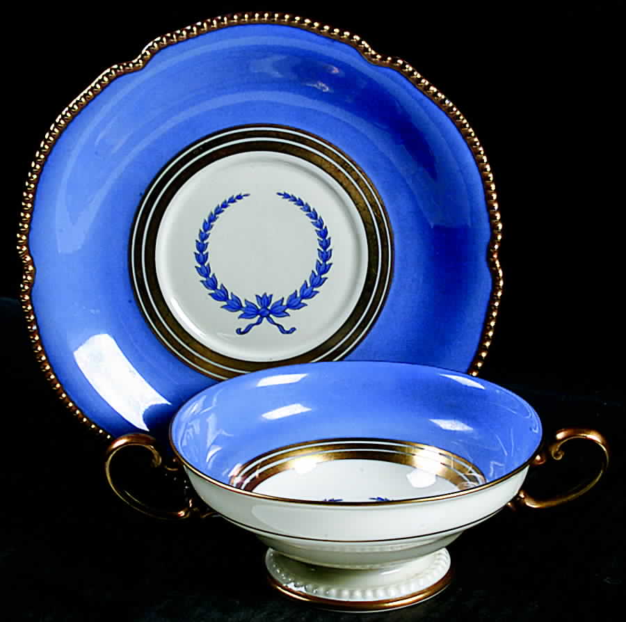 1088 Footed Cream Soup Bowl & Saucer Set by Rosenthal - Continental-1