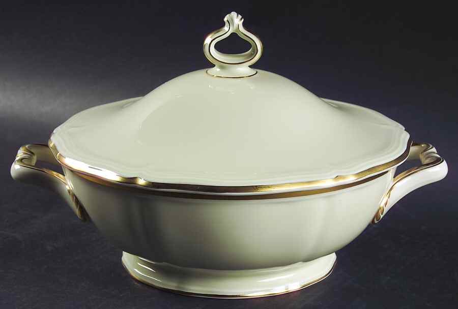 1129 (Chippendale, Cream) Round Covered Vegetable by Rosenthal - Continental-1