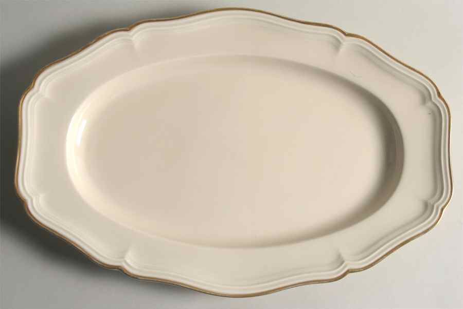 1129 (Chippendale, Cream) 15" Oval Serving Platter by Rosenthal - Continental-1