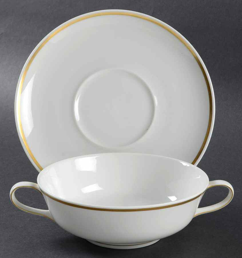 1414 Footed Cream Soup Bowl & Saucer Set by Rosenthal - Continental-1
