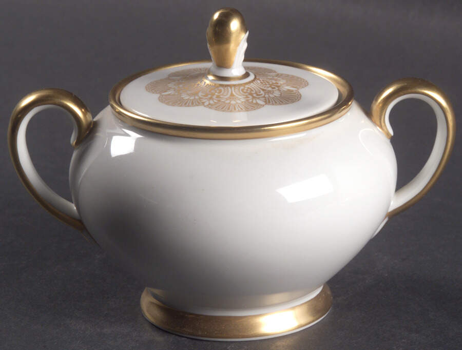 1473 (Aida, White) Sugar Bowl & Lid by Rosenthal - Continental-1