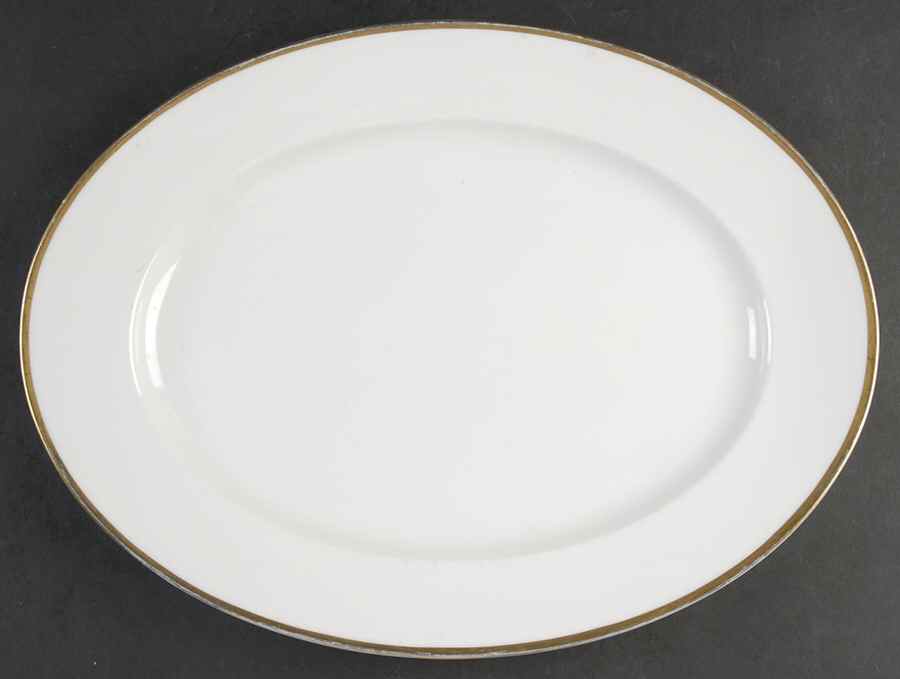 1473 (Aida, White) 14" Oval Serving Platter by Rosenthal - Continental-1
