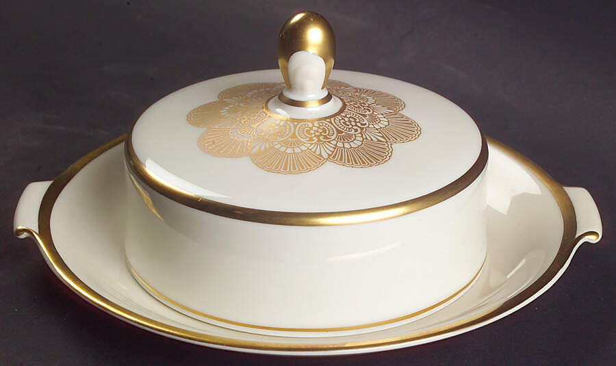 1473 (Aida, Cream) Round Covered Butter by Rosenthal - Continental-1