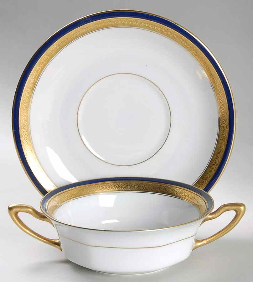 1745 Flat Cream Soup Bowl & Saucer Set by Rosenthal - Continental-1